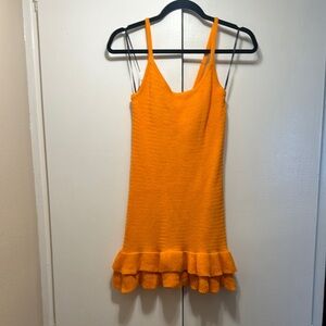NWT✨ Orange Ruffled Tiered Sundress